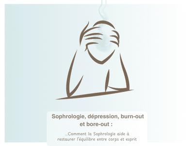 Femme en séance de sophrologie pour mieux vivre les symptômes de la dépression.