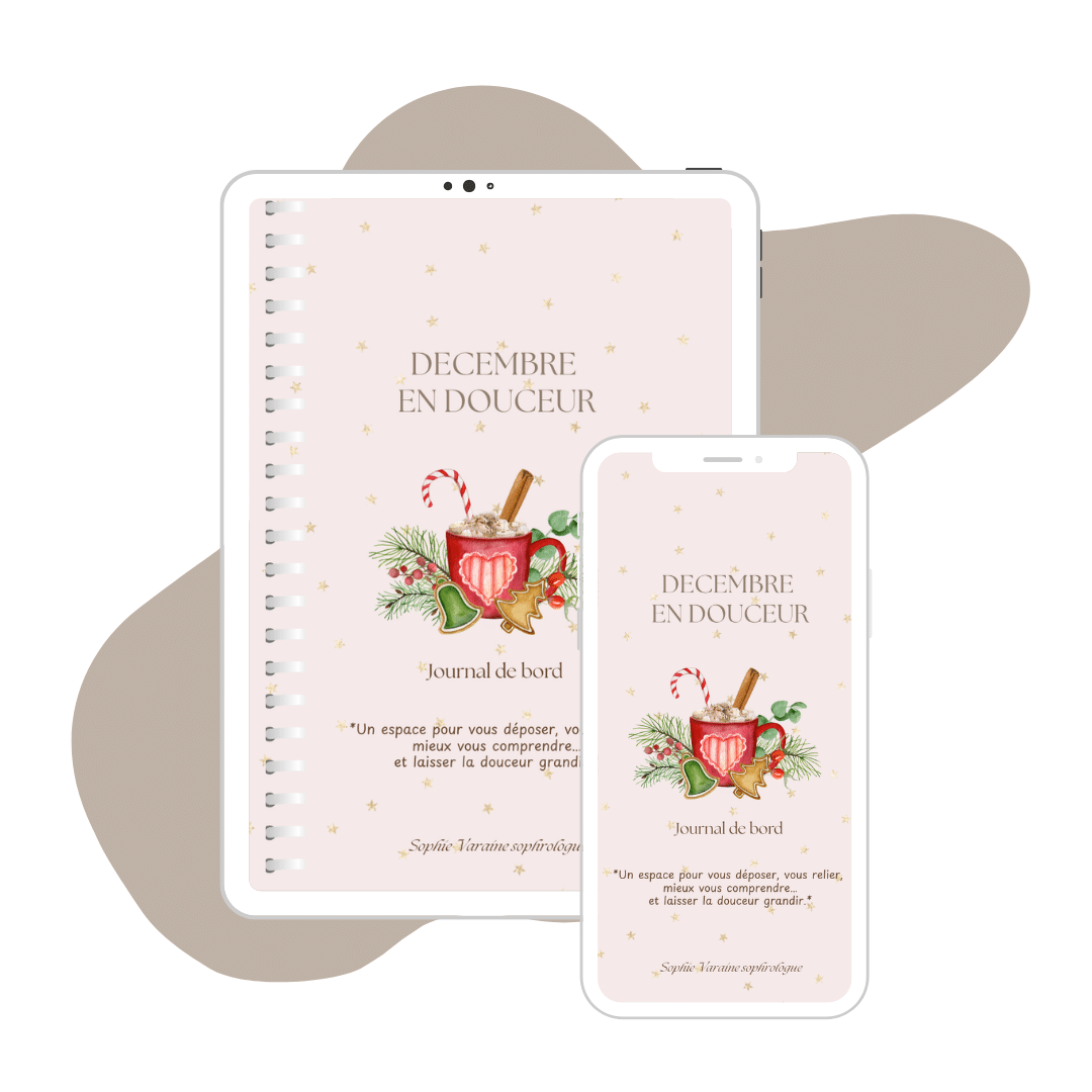 « Image du Journal de bord Décembre en Douceur créé par Sophie Varaine, sophrologue spécialisée en douleurs chroniques »